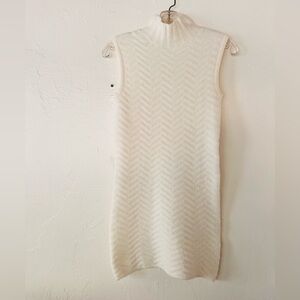Morgan De Toi Vintage Y2K Cream Sleeveless Sweater Dress